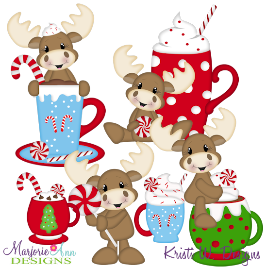 Cocoa & Candy Canes Exclusive SVG Cutting Files + Clipart - Click Image to Close